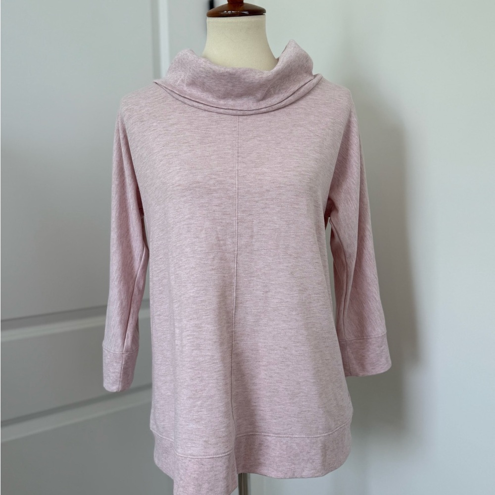 Haven Well Within Tunic Cowl Neck 3/4 Sleeve‎ Pink Sweatshirt Size Small